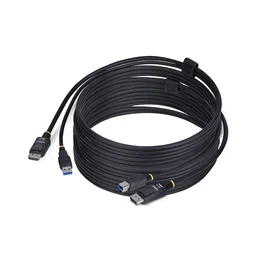StarTech.com DU12210-KVM-CABLE Cable combinado KVM DisplayPort 1.2 y USB 3.2 Gen 1 (USB 3.0) 5 Gbps, 3.1 m, 4K 60Hz HDR10, Compatible con Windows/macOS/Linux
