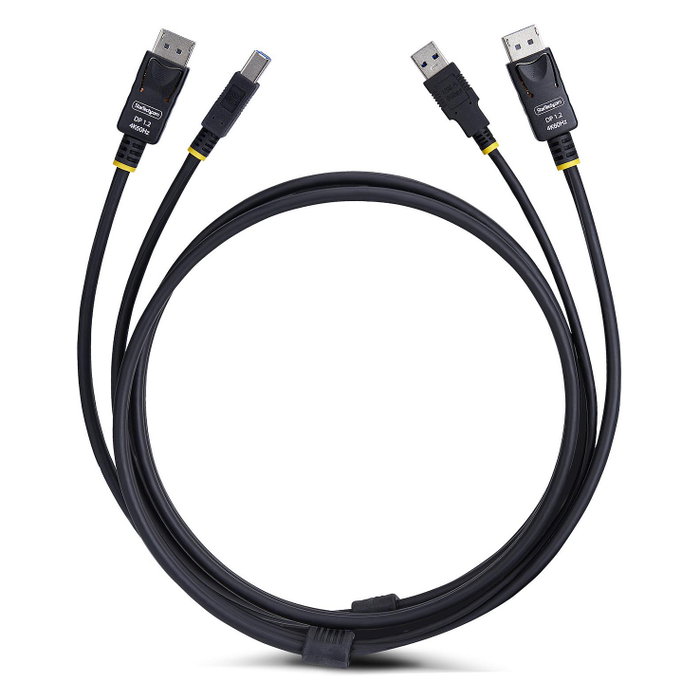StarTech Cable KVM DisplayPort 1.2 y USB 3.2 Gen 1 de 3,1 m Negro