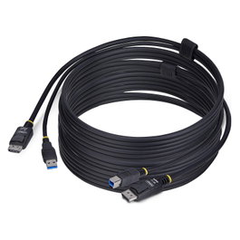 StarTech Cable KVM DisplayPort 1.2 y USB 3.2 Gen 1 de 3,1 m Negro