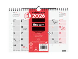 Finocam Calendario 2026 Neutro Pared Escribir S 210x150mm Ref. 780160026