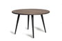 Giner y Colomer Mesa de Comedor Redonda Acacia Maciza con Patas de Metal Negro 120 cm
