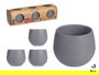 Ibergarden Set 3 Macetas Reserva Agua 6 cm Antracita Plástico PP 25x8x7 cm (Set de 8)