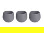 Ibergarden Set 3 Macetas Reserva Agua 6 cm Antracita Plástico PP 25x8x7 cm (Set de 8)