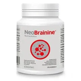 EBIOTEC Neobrainine 100 Cap. Complemento Alimenticio con Citicolina, Niacina y Ácido Pantoténico para Sistema Nervioso y Rendimiento Intelectual
