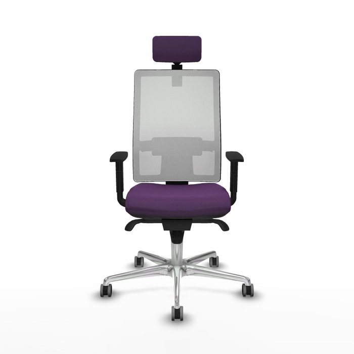 PIQUERAS Y CRESPO Silla de oficina Horna con mecanismo Sincro, Tela Morada y Malla Blanca PIQUERAS Y CRESPO Silla de oficina Horna con mecanismo Sincro, Tela Morada y Malla Blanca