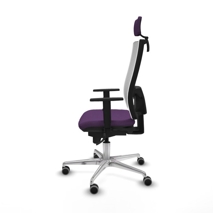 PIQUERAS Y CRESPO Silla de oficina Horna con mecanismo Sincro, Tela Morada y Malla Blanca PIQUERAS Y CRESPO Silla de oficina Horna con mecanismo Sincro, Tela Morada y Malla Blanca
