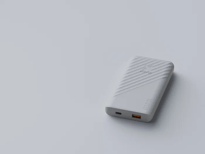 Xtorm XG2100 Go2 Power Bank 10000 mAh Blanco Ceniza - Batería Externa Portátil con Carga Rápida 15W, Doble Salida USB-C y USB-A, Compacto y Ligero para Smartphone, Tableta