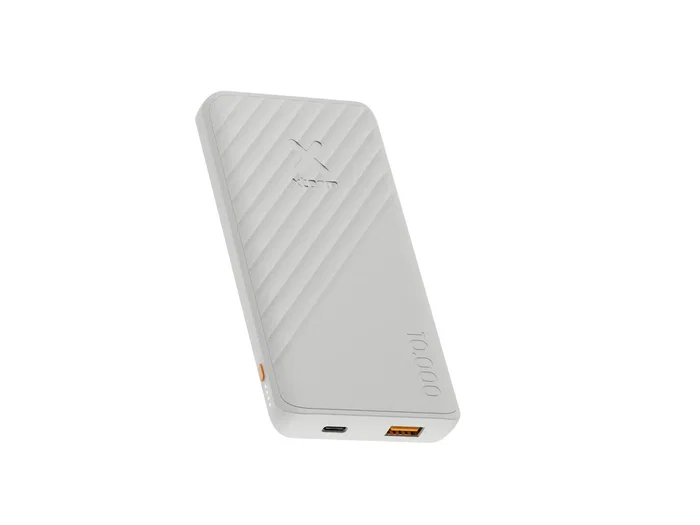 Xtorm XG2100 Go2 Power Bank 10000 mAh Blanco Ceniza - Batería Externa Portátil con Carga Rápida 15W, Doble Salida USB-C y USB-A, Compacto y Ligero para Smartphone, Tableta