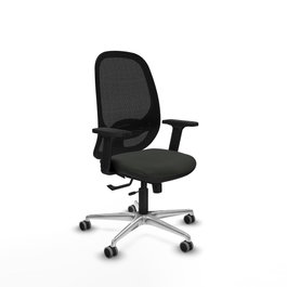 PIQUERAS Y CRESPO Silla de oficina Cilanco con mecanismo Sincro/Traslack, Negra