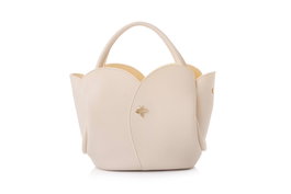Lucky Bees Bolsa de Hombro Crema Cuero de Polivinilo
