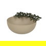Centro Mesa Flores Beige-Verde Metal 25 X 25 X 11 cm