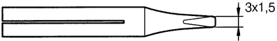 JBC TOOLS Punta de soldador tipo destornillador 3x1,5mm