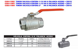 Pluvia Válvula Esfera 2 HH A Palanca 20018