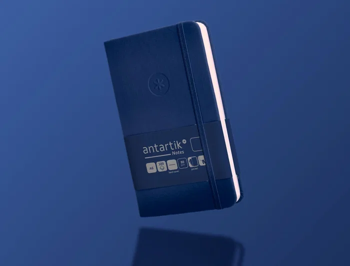 Antartik Cuaderno A6 Tapa Dura Hojas Lisas Azul Marino 100 Hojas 80gr FSC