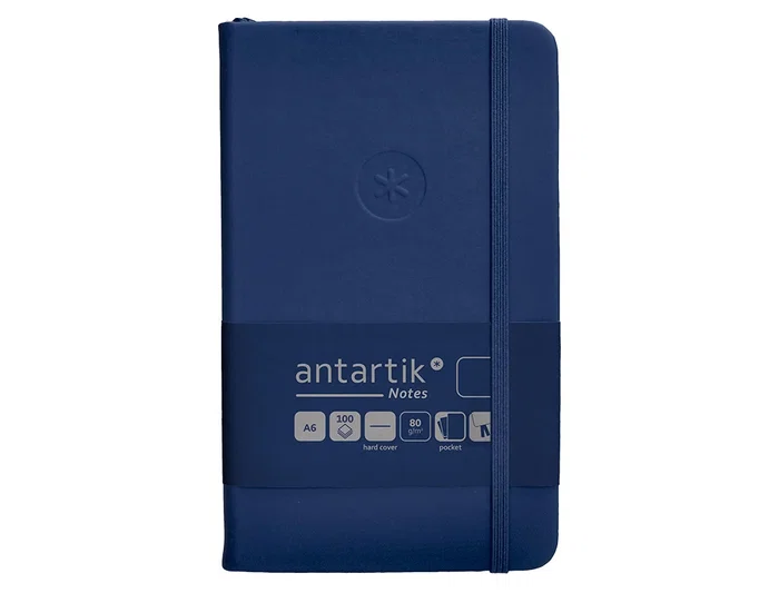 Antartik Cuaderno A6 Tapa Dura Hojas Lisas Azul Marino 100 Hojas 80gr FSC