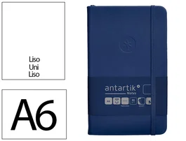 Antartik Cuaderno A6 Tapa Dura Hojas Lisas Azul Marino 100 Hojas 80gr FSC