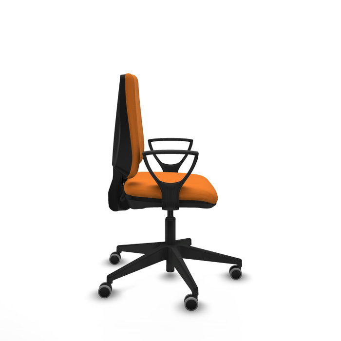 PIQUERAS Y CRESPO Silla de oficina Elche Naranja con Brazos Fijos