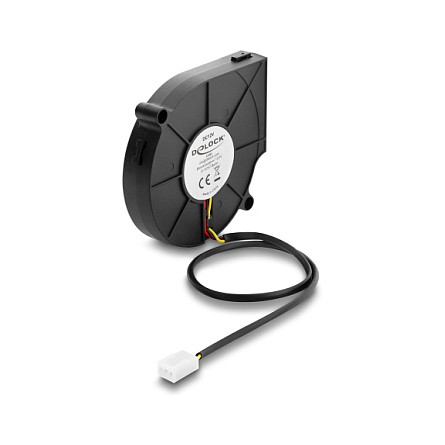 DeLOCK Ventilador radial 12 V CC 75 x 75 x 15 mm, 3-pin, Negro