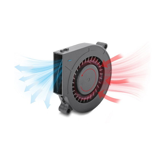 DeLOCK Ventilador radial 12 V CC 75 x 75 x 15 mm, 3-pin, Negro