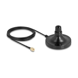 DeLOCK 81491 Base de antena magnética con cable de 3 m y conectores Clase N a RP-SMA