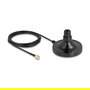 DeLOCK ULA100 Antena Magnética, Base de Antena Magnetischer Antennen Standfuß N a RP-SMA, 3 m Cable, Negro, IP67, Exterior, -40 a 85 °C