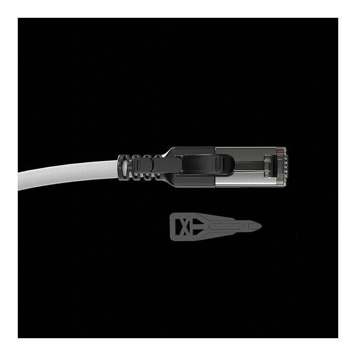 LINDY Cable de red Cat6a S/FTP 47602 Gris 1 m