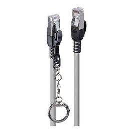 LINDY Cable de red Cat6a S/FTP 47602 Gris 1 m