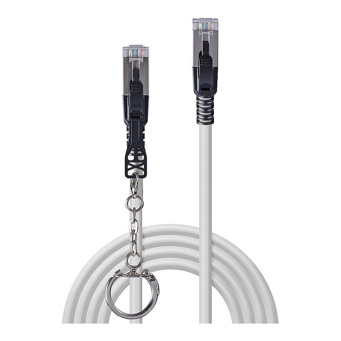 LINDY Cable de red Cat6a S/FTP 47602 Gris 1 m