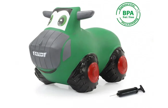 Jamara Fendt Tractor de Salto Juguete para Niños de 1 Año, Negro y Verde, Licencia Oficial, Resistente, Sin BPA, Carga 50 kg