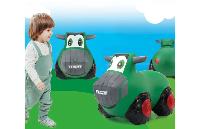 Jamara Fendt Tractor de Salto Juguete para Niños de 1 Año, Negro y Verde, Licencia Oficial, Resistente, Sin BPA, Carga 50 kg