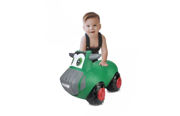 Jamara Fendt Tractor de Salto Juguete para Niños de 1 Año, Negro y Verde, Licencia Oficial, Resistente, Sin BPA, Carga 50 kg
