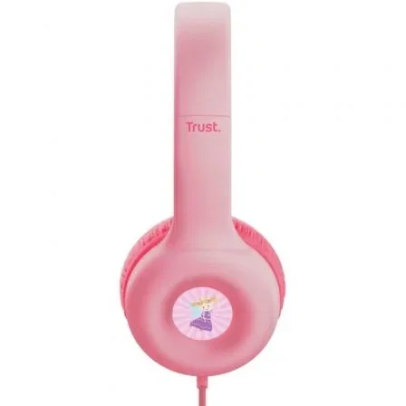 Trust Auriculares alámbricos con Diadema para Llamadas y Música Rosa