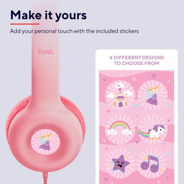 Trust Nouna Kids Auriculares Infantiles Rosa Trust Nouna Kids Auriculares Infantiles Rosa