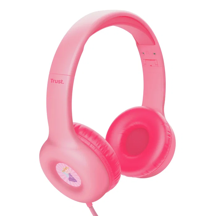 Trust Nouna Auriculares Diadema Alámbricos con Micrófono Integrado para Llamadas y Música, Circumaural, Color Rosa, Ajustables y Plegables Trust Nouna Auriculares Diadema Alámbricos con Micrófono Integrado para Llamadas y Música, Circumaural, Color Rosa, Ajustables y Plegables