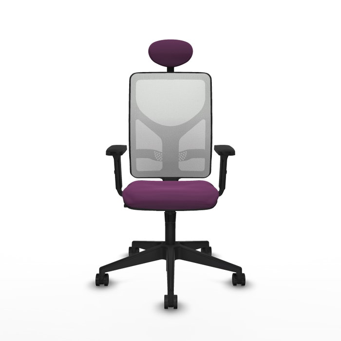 PIQUERAS Y CRESPO Silla de oficina Motilla con mecanismo Sincro, Morado y Blanco
