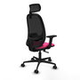 PIQUERAS Y CRESPO Silla de oficina Cilanco con mecanismo Sincro, Rosa y Negro