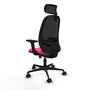 PIQUERAS Y CRESPO Silla de oficina Cilanco con mecanismo Sincro, Rosa y Negro