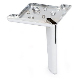 Q&Q Pata Metálica Line Acabado Cromo Metalizado Altura 125 mm para Sofás y Muebles