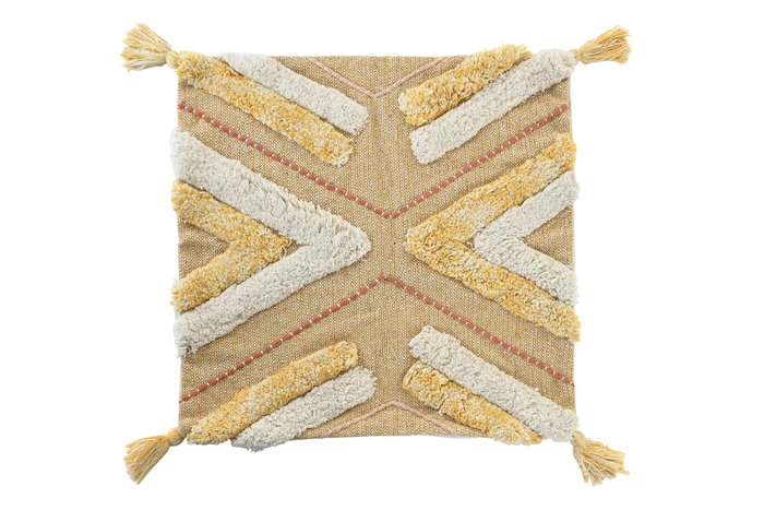 DKD Home Decor Funda Cojin Amarillo 1 x 50 x 50 cm