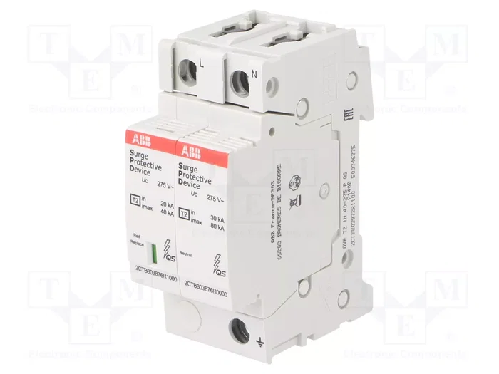 ABB OVR T2 1N 40-275 P QS Limitador de Sobretensiones Tipo 2 1+N ABB OVR T2 1N 40-275 P QS Limitador de Sobretensiones Tipo 2 1+N