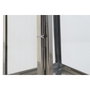 DKD Home Decor Farola de Acero y Cristal Cromado Plateado 20x20x40 cm