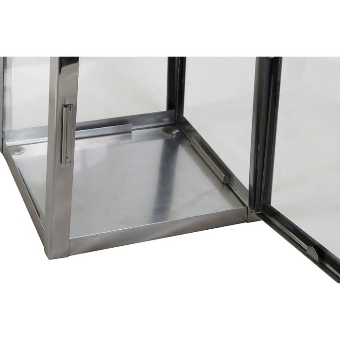 DKD Home Decor Farola de Acero y Cristal Cromado Plateado 20x20x40 cm DKD Home Decor Farola de Acero y Cristal Cromado Plateado 20x20x40 cm