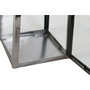 DKD Home Decor Farola de Acero y Cristal Cromado Plateado 20x20x40 cm