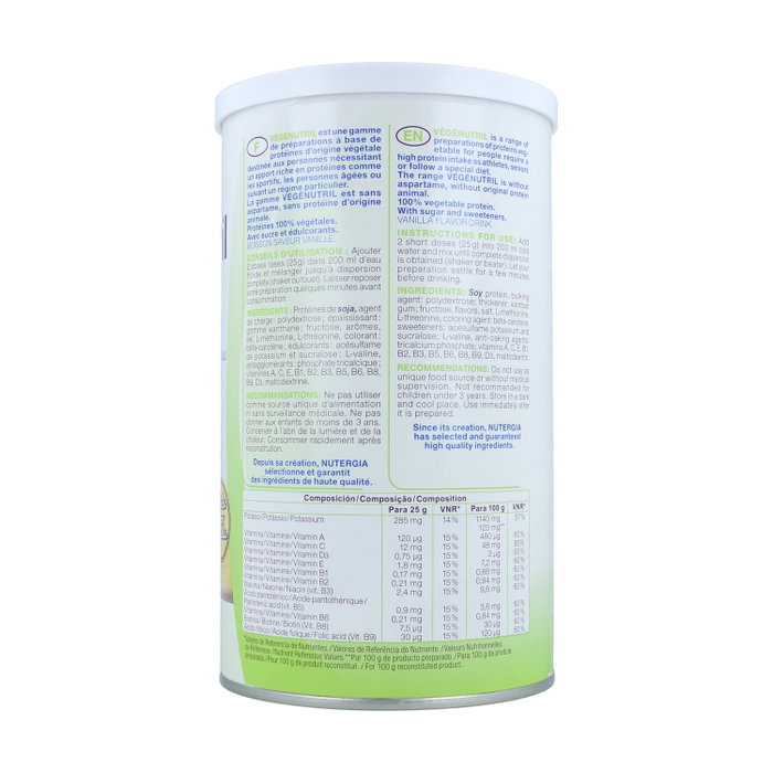 Nutergia Vegenutril Proteína Vegetal Vainilla 350g Nutergia Vegenutril Proteína Vegetal Vainilla 350g