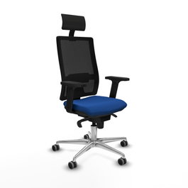PIQUERAS Y CRESPO Silla de oficina Horna con mecanismo Sincro, Azul y Negro