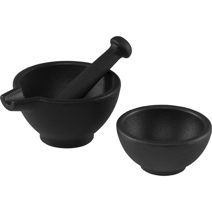 Zassenhaus Juego de mortero de hierro fundido, 3 piezas