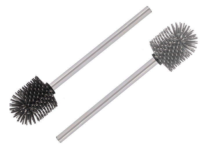 Berilo Escobilla Silicona Surtidos Colores Gris y Negro con Plástico TPR y Acero, 34.5x7.5x7.5 cm (Set de 12)