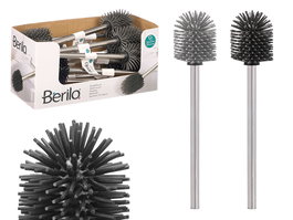 Berilo Escobilla Silicona Surtidos Colores Gris y Negro con Plástico TPR y Acero, 34.5x7.5x7.5 cm (Set de 12)