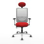 PIQUERAS Y CRESPO Silla de oficina Zulema Sincro/Traslack Rojo y Blanco