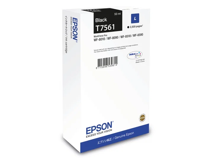 Epson T7561 Cartucho de Tinta Negro C13T75614N Epson T7561 Cartucho de Tinta Negro C13T75614N